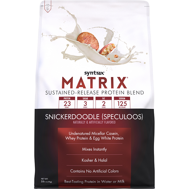 SYNTRAX MATRIX PROTEIN BLEND 2.27 kg. (5 lbs) Snickerdoodle (Speculoos) + Free Syntrax Aero Bag x 1