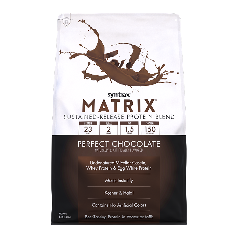 SYNTRAX MATRIX PROTEIN BLEND 2.27 kg. (5 lbs) Perfect Chocolate + Free Syntrax Aerobag Sling bag 1ใบ